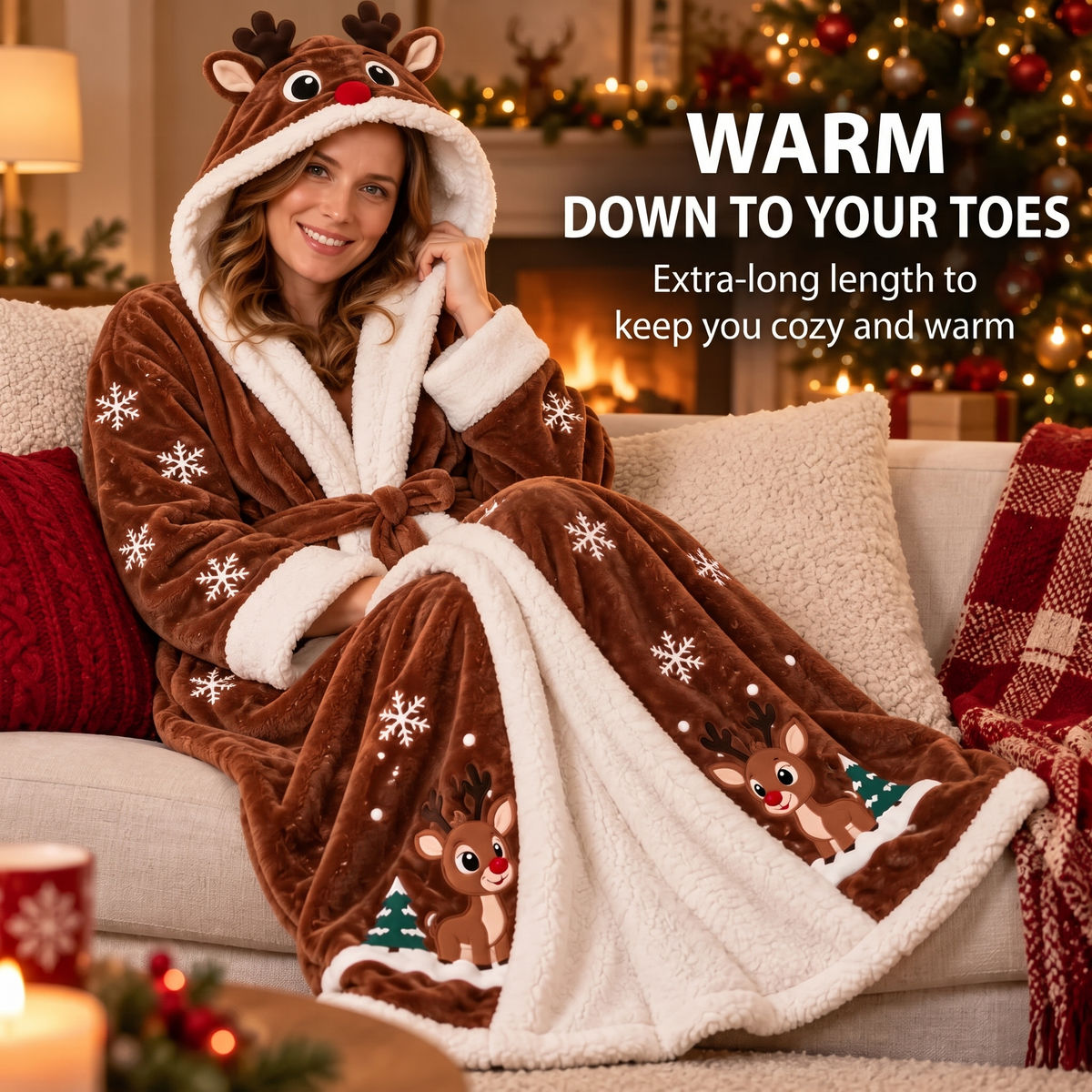 Mitoufli heated wearable blanket, WARM DOWN TO YOUR TOES