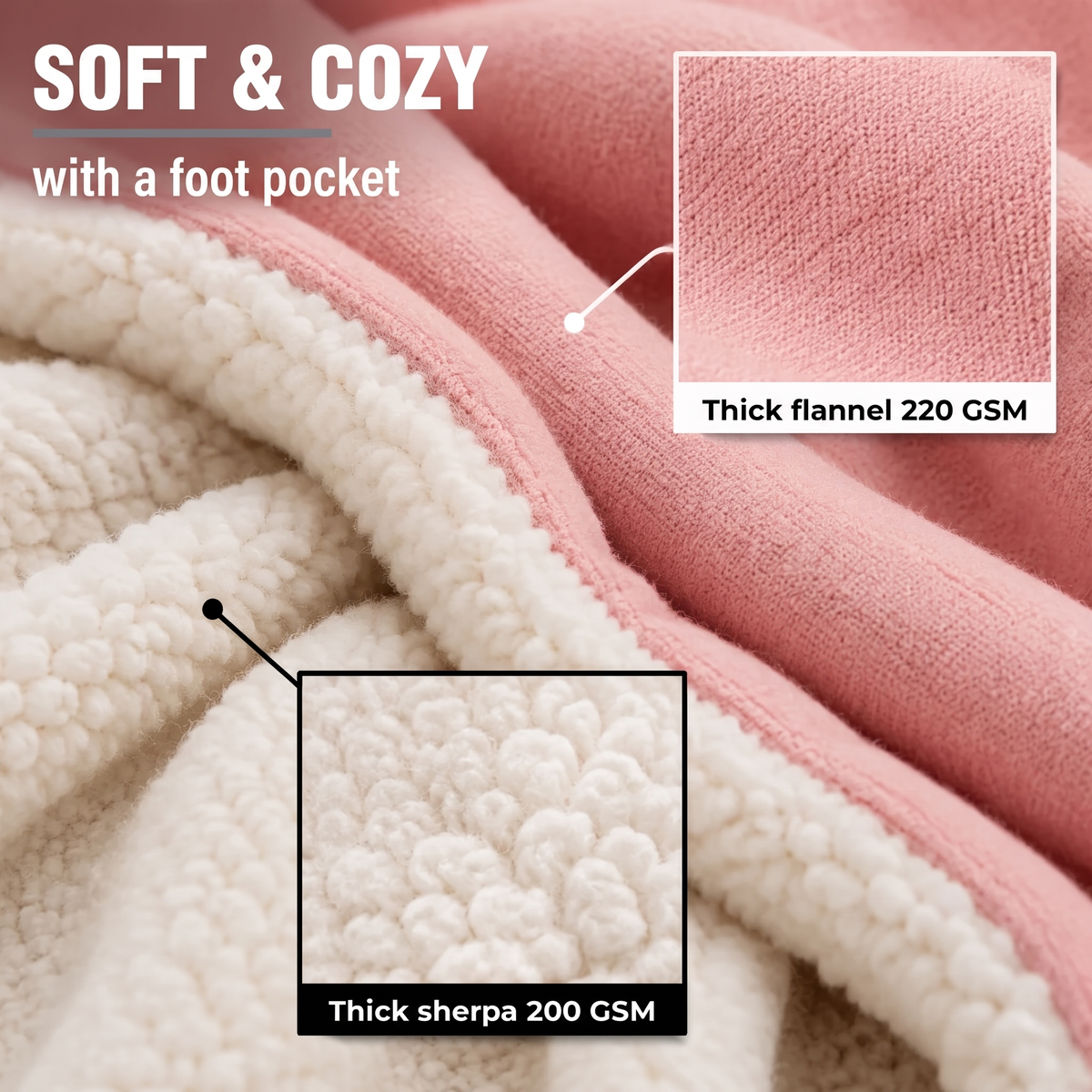 Mitoufli heated wearable blanket, SOFT & COZY